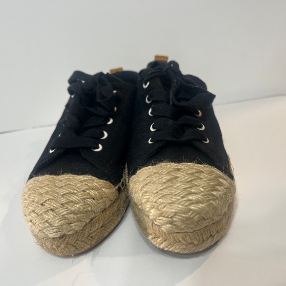 Tory Burch Shoes - Tory Burch Womens Espadrille Sneakers 5.5M Black Platform Logo Casual Luxury